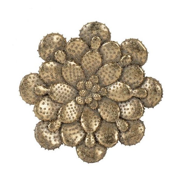 Rembrandt Succulent Wall Plaque - Gold (SE2392) Carousel 1
