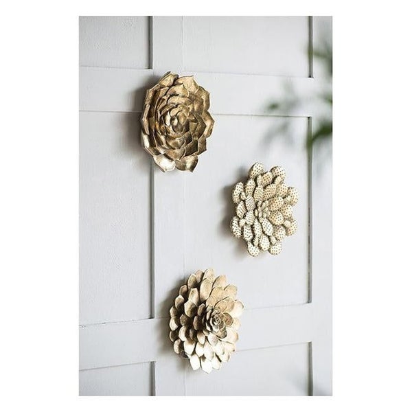 Rembrandt Succulent Wall Plaque - Gold (SE2392) Carousel 4