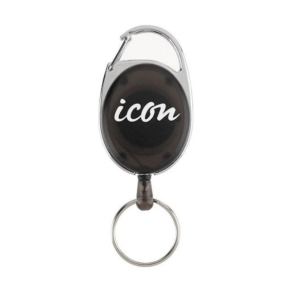 Icon Retractable Snap Lock Key and ID Card Holder Charcoal Retail Carousel 1