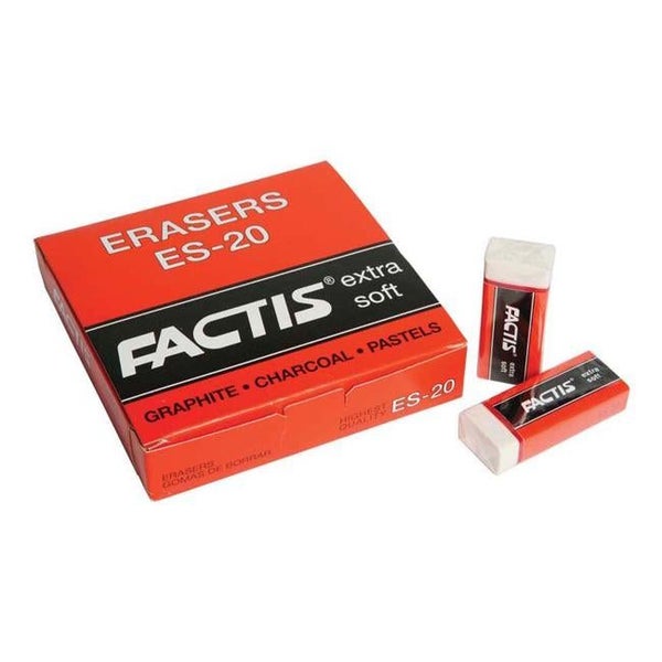 Factis Erasers Es20 Soft White Plastic Carousel 1