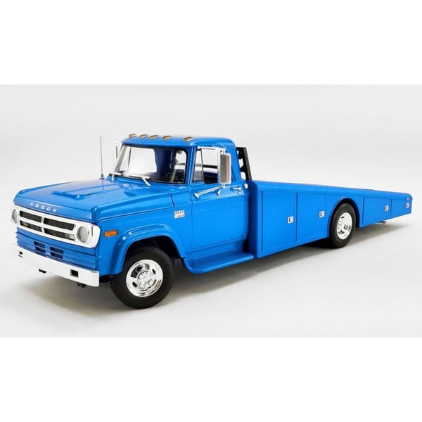 1:18 1970 Dodge D-300 Ramp Truck - Corporate Blue Carousel 1