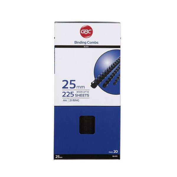 Gbc binding comb 38mm black pk20 Carousel 1