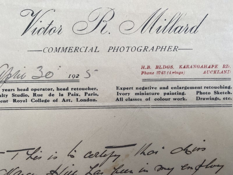 ANTIQUE LETTERHEAD: Victor R. Millard - Commercial Photographer 1925 Carousel 1