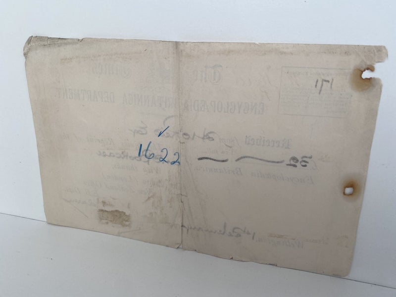 ANTIQUE INVOICE / RECEIPT: Encyclopaedia Britannica 1900 (122yo) Carousel 3