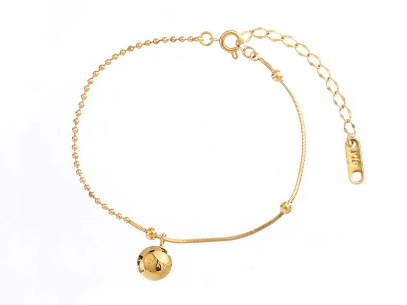 Bracelet Round Pendant Stainless Steel 18K Gold Plated Bracelet Carousel 1