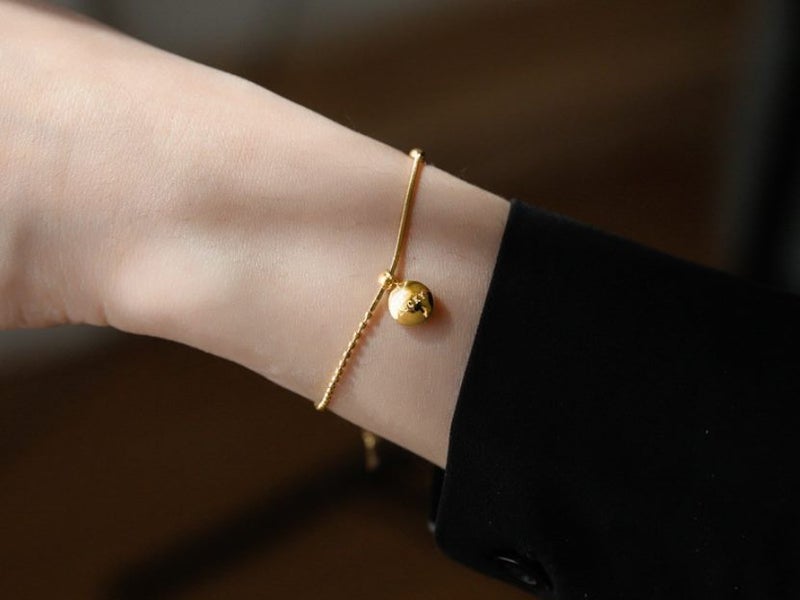 Bracelet Round Pendant Stainless Steel 18K Gold Plated Bracelet Carousel 4