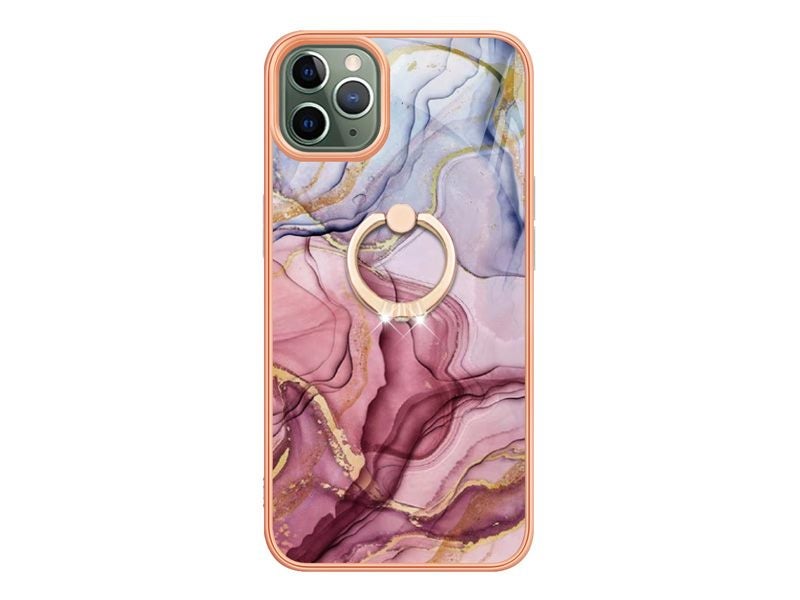 Finger Ring Kickstand Case Cover for iPhone 11 Pro Max Marble Carousel 2