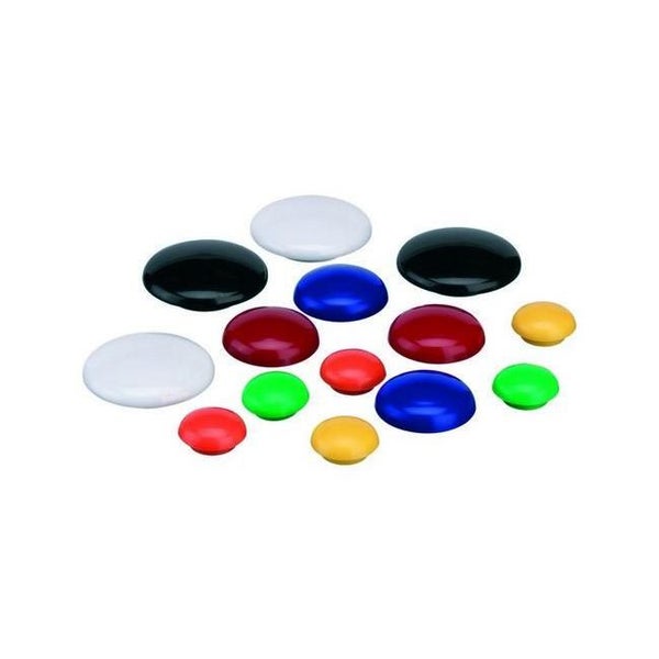 Quartet magnet buttons 30mm black pk10 Carousel 1