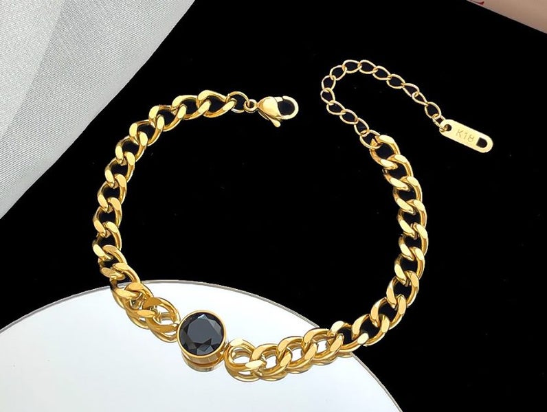 Bracelet Black Round Stainless Steel Bracelet Carousel 2