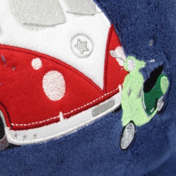 Jiggle and Giggle Bus & Scooter Embroidered Plush Throw and Cushion Carousel 2
