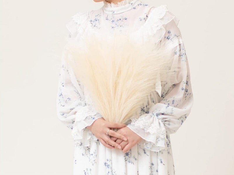 4Pcs Beige Faux Pampas Grass 50cm Tall Artificial Reed Fluffy Stems Home Decor Carousel 7