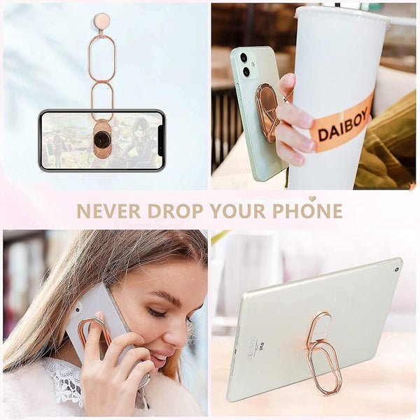 Phone Ring Holder Finger Kickstand 360rotation Back Grip Foldable Carousel 2