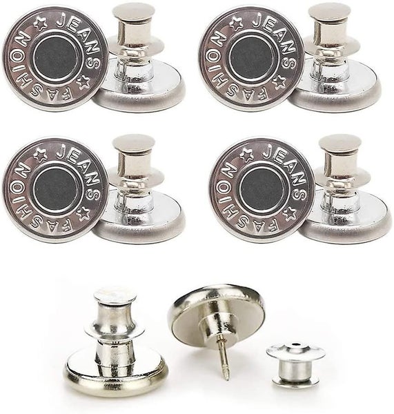 Button Pins For Jeans, No Sew And No Tools Instant Jean Button Pins For Pants,4 Carousel 1