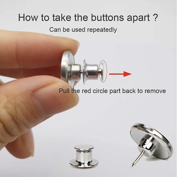 Button Pins For Jeans, No Sew And No Tools Instant Jean Button Pins For Pants,4 Carousel 2
