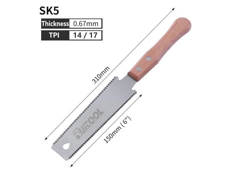Japanese Saw SK-5 Steel Double Edged Flexible Blade For Woodworking Trimming Carousel 1