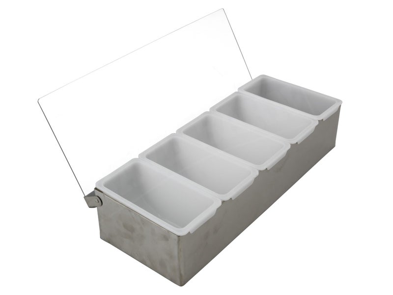 Plastic Storage Containers 5 Compartment TAPAS Bar Caddy Carousel 2