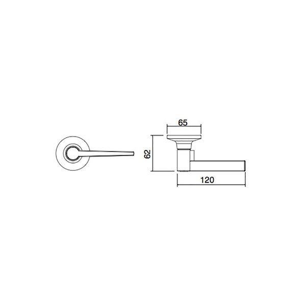 Trio Door Handle Dummy Lever Half Set Matt Black WDL100BL Carousel 2