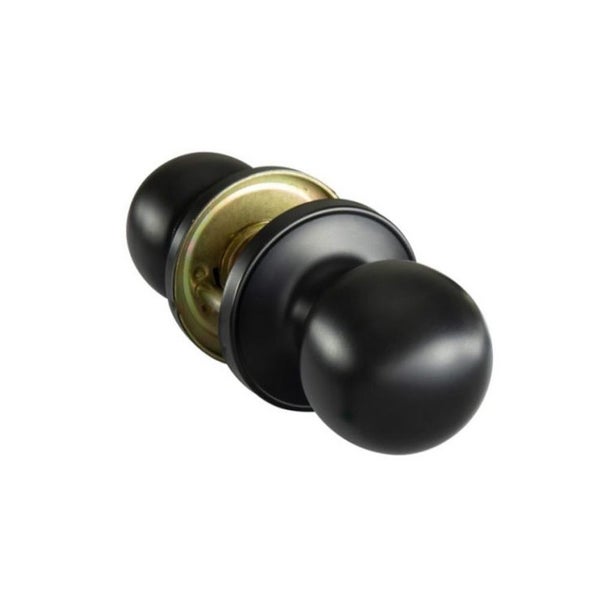 Trio Revive Builderlock Door Knob Passage Set 60-70mm Matt Black WUK200BL Carousel 1