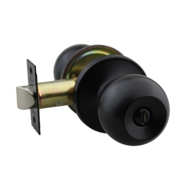 Trio Revive Builderlock Door Knob Privacy Set 60-70mm Matt Black WUK300BL Carousel 1