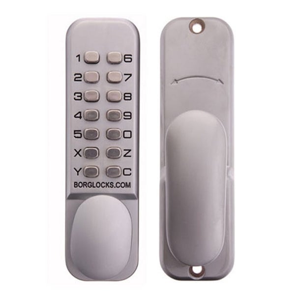 Borg Digital Door Lock Keyless Entry 60mm Backset Satin Chrome BL2000SC Carousel 1