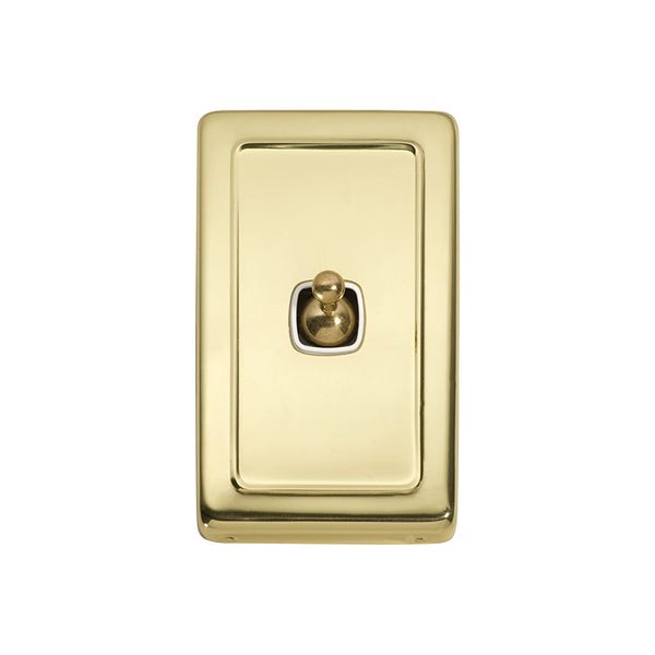 Tradco 5952PB Switch Toggle 1 Gang Polished Brass WH 72x115mm Carousel 1