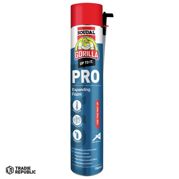 Gorilla Pro Expanding Foam Aerosol 750ml Carousel 1