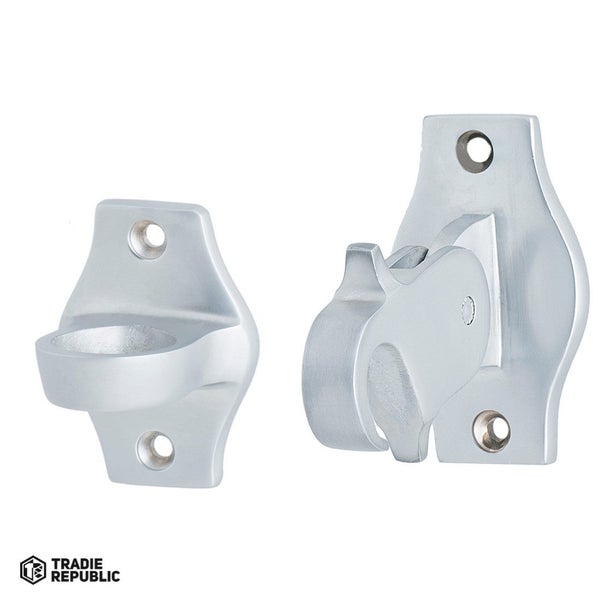 Miles Nelson Door Stop Latch Back Satin Chrome 277SC Carousel 1