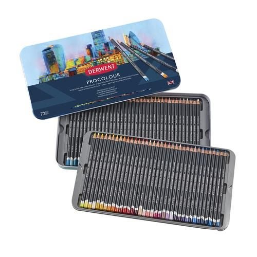 Derwent Procolour Pencils - Assorted Tin of 72 Carousel 1