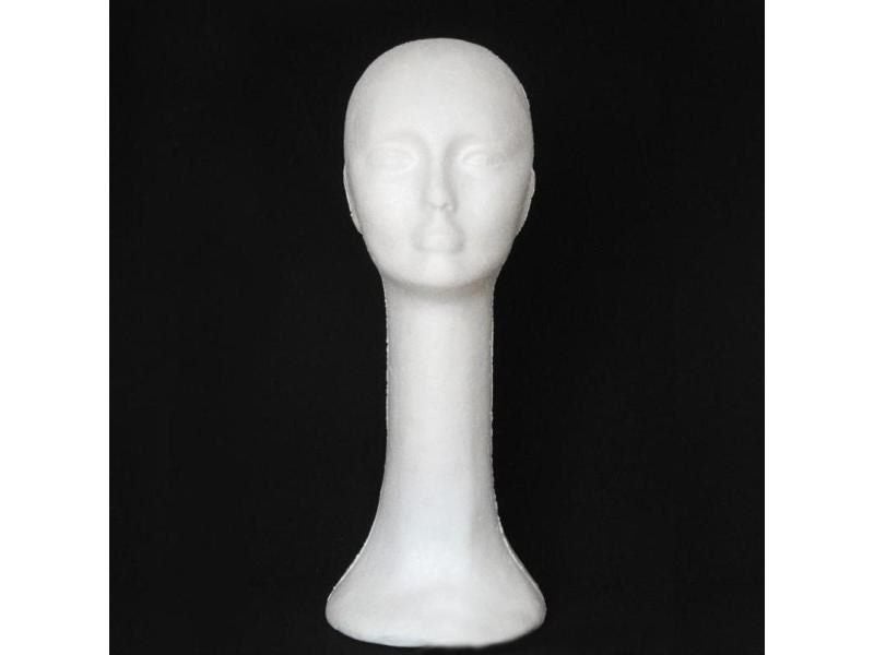Female Human Head Long Neck Mannequin Women Plus Size Foam Wig Hat Glasses Carousel 1