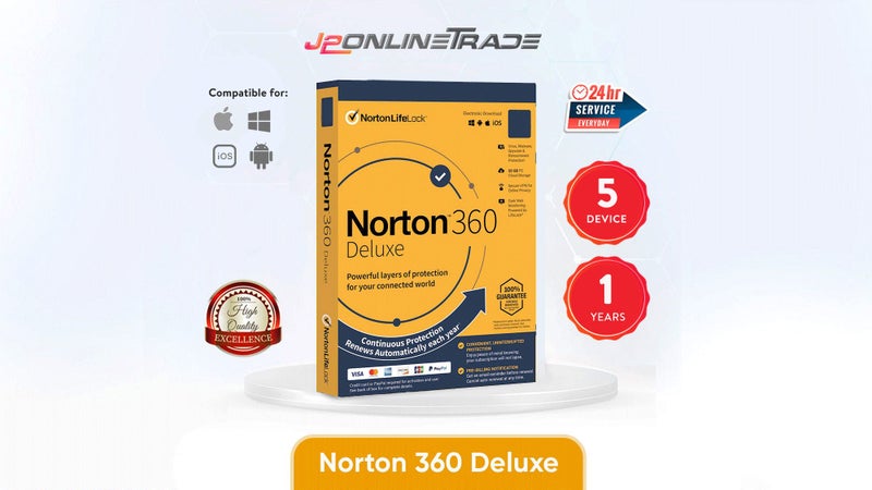 Norton 360 Deluxe Antivirus - 5 Device 1 Year Carousel 1
