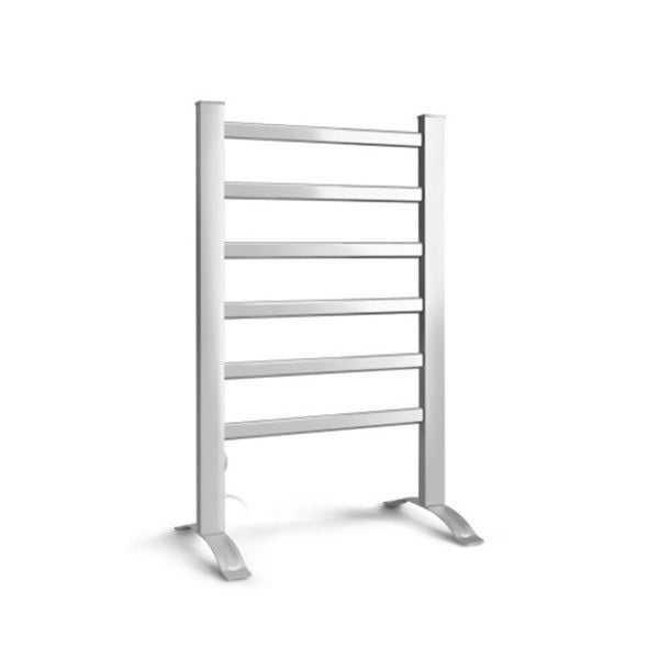 Electric Heated Towel Rail Aluminium Finish Carousel 1