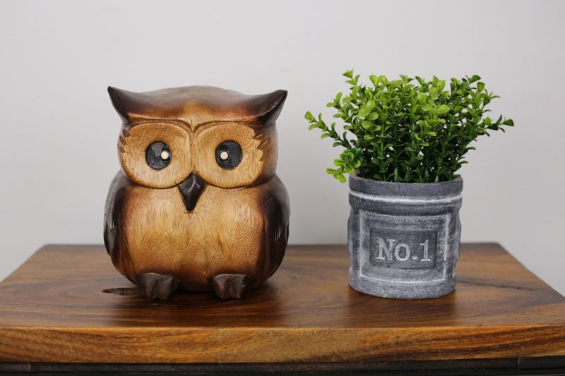 Carved Wooden Fat Owl Carousel 1