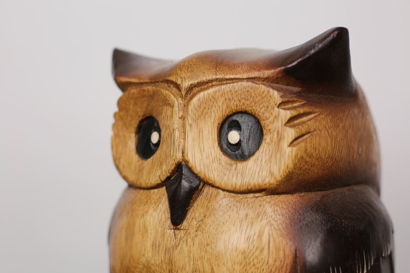 Carved Wooden Fat Owl Carousel 2