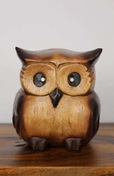 Carved Wooden Fat Owl Carousel 3