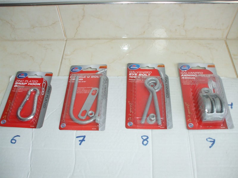 S. Cheap 8 Types Fittings (Eye Bolt,Pulley, Ring Bolt, Snap Hook,U Bolt, Staples Carousel 3