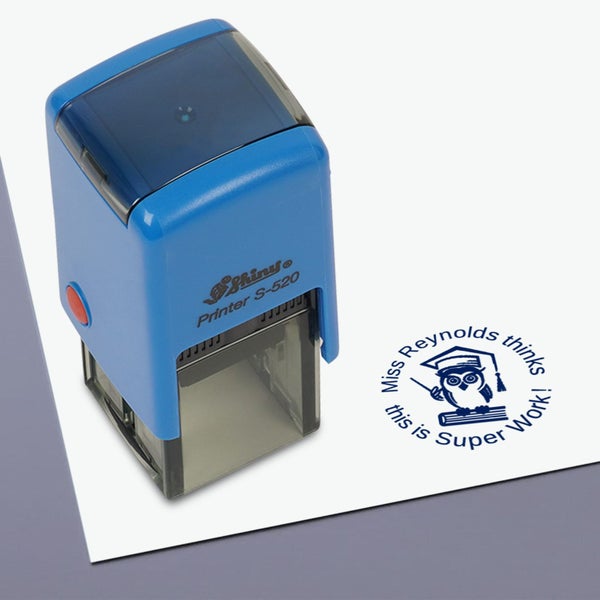 Printtoo Teachers Custom Stamp This Is Super Work Self,Inking Carousel 1