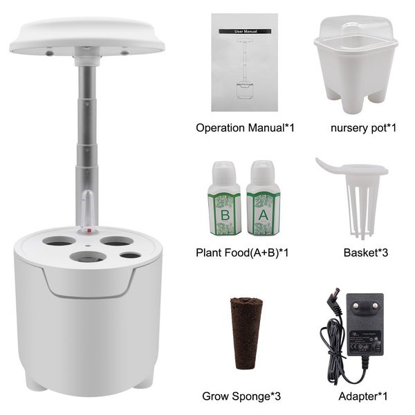 Indoor Planting Hydroponic Kit Vege Pods 2 pods - White Carousel 6