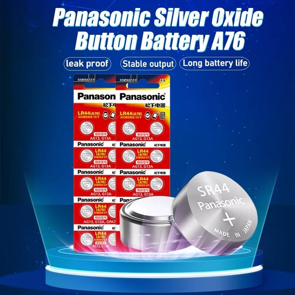 PANASONIC 10pcs AG13 / 357A / LR44 Button Cell Batteries 1.5V62935704276099112
