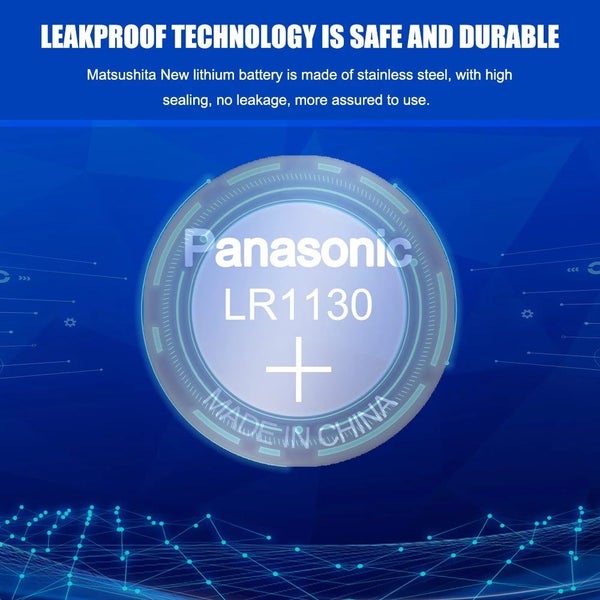 PANASONIC 10pcs AG10 / LR54 / LR1130 / G10A Button Cell Batteries 1.5V62935704267779112