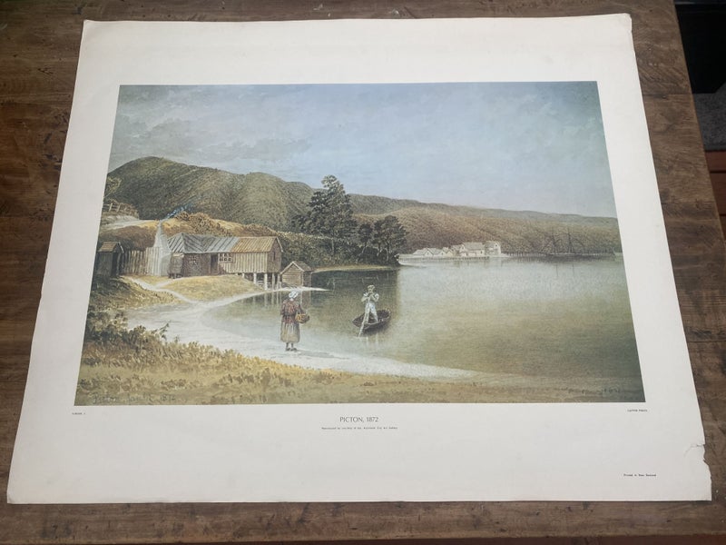 OLD PRINT: Picton 1872 by J. Kinder Carousel 1