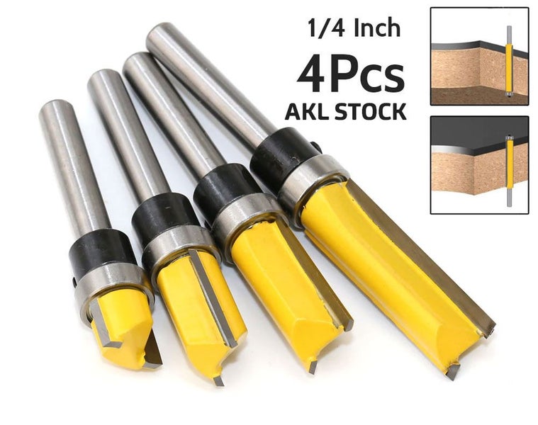 Flush Trim Router Bit 1/4 Inch Shank Pattern Set (OVER STOCKED) Carousel 1