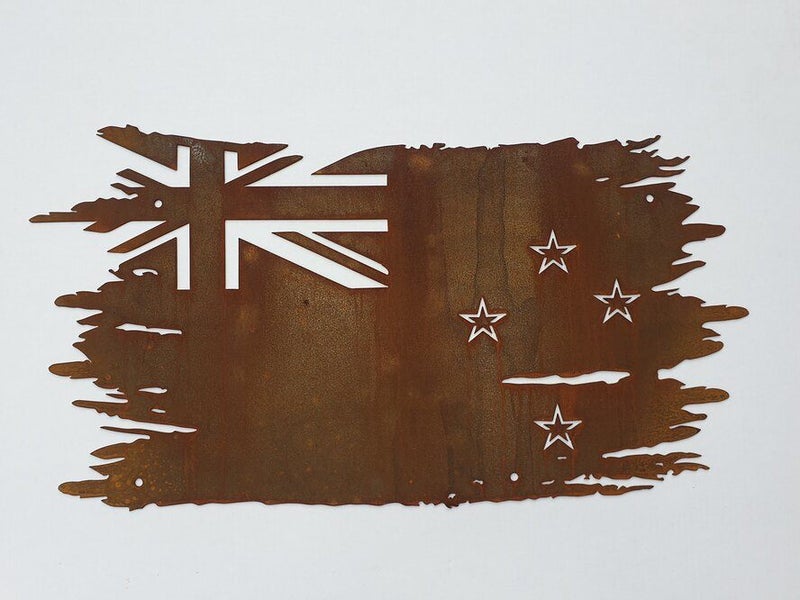 NZ Flag - CorTen Steel Art Carousel 2