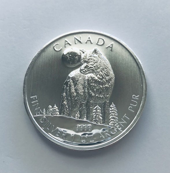 2011 Canada 1 oz Silver Wildlife Series Wolf Carousel 1