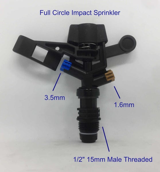 15 x 1/2" 15mm Impact Sprinklers (3.5mm & 1.6mm Nozzles) Price Match Guarantee Carousel 1