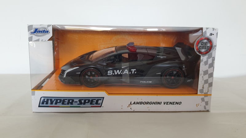 JADA LAMBORGHINI VENENO POLICE CAR SWAT CAR 1:24 SCALE MODEL CAR SALE WAS $49.95 Carousel 1