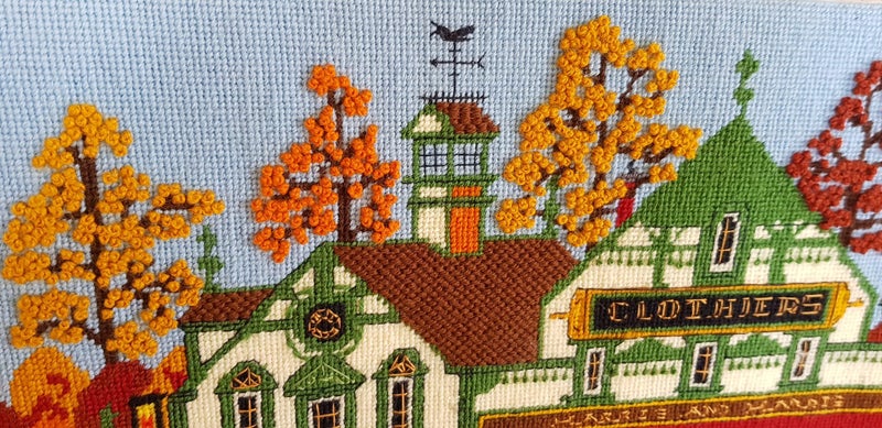 Vintage Charles Wysocki Needlepoint Carousel 2