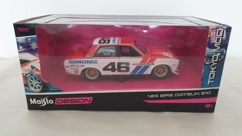 1971 BRE DATSUN 510 RACE CAR MAISTO DESIGN TOKYO MOD 1:24 SCALE MODEL CAR Carousel 1