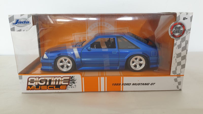 JADA BIGTIME MUSCLE 1989 FORD MUSTANG GT 1:24 SCALE MODEL MINT BOXED Carousel 1