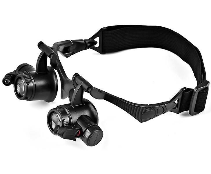 Bracket/headband Magnifying Glass Jewelry Clock Repair Loupe With 2 Led Lights A Carousel 2