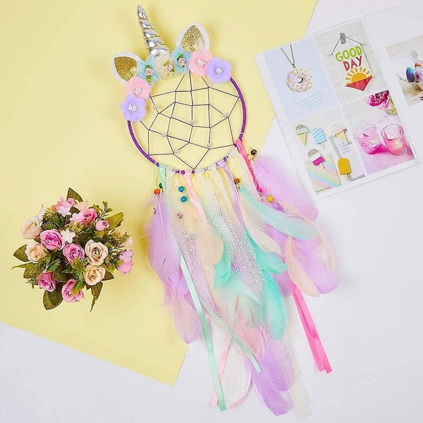 Children's Dream Catcher Unicorn Handmade Unicorn Shape Dream Catcher For Childr Carousel 4